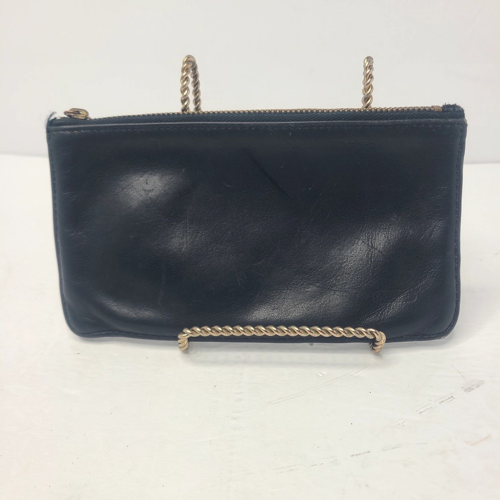 Vintage COACH Skinny Black Envelope Case Zip Utility‎ Pouch